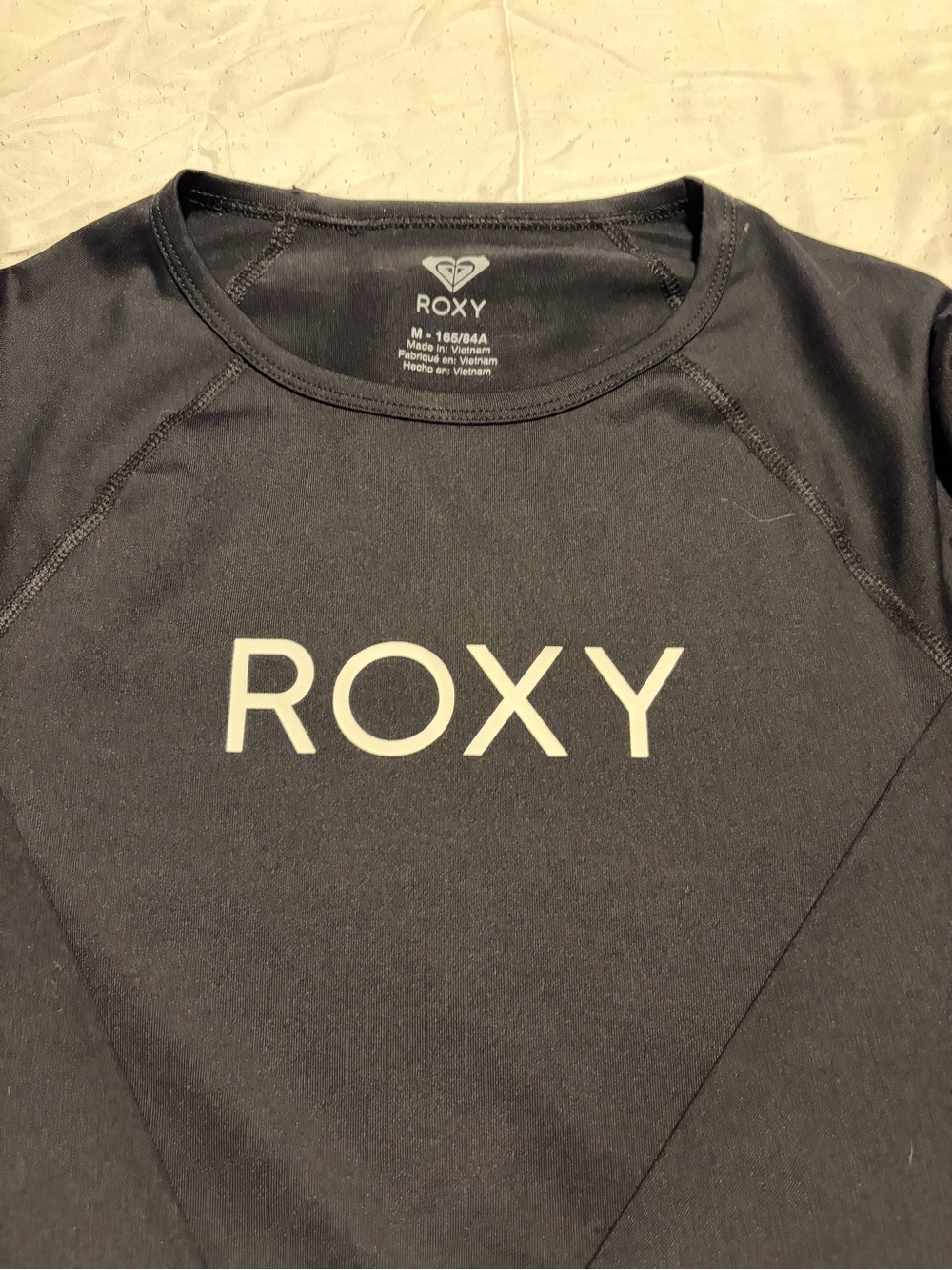NWT. Roxy Womens Black Logo Long Sleeve Top